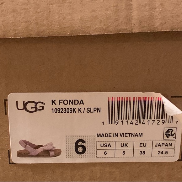 UGG K Fonda Pink Sandals - Picture 7 of 7
